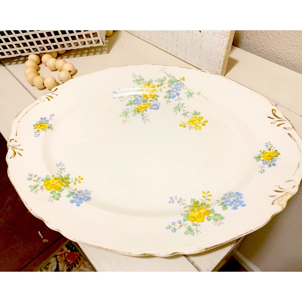 Vintage Crown Potteries Co. Platter - Picture 2 of 2